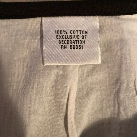 Vintage Talbots Black And White Y2K Floral 100% Cotton Mini A-line Skirt Size 6 - Picture 3 of 6